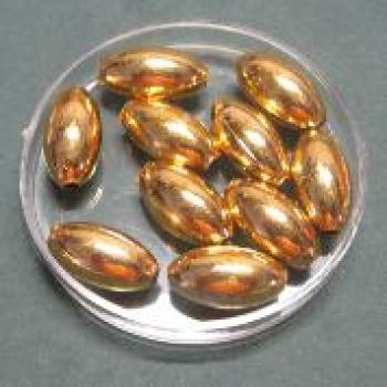 Wachsperlen, 13 x 10 mm, gold