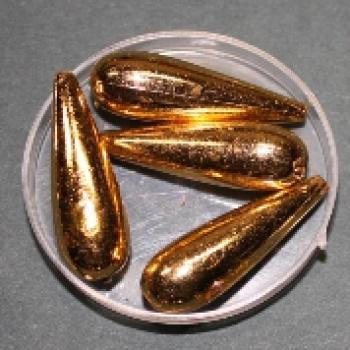 Wachsperlen - Tropfen, 30 x 10 mm, gold
