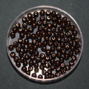 Wachsperlen, 3 mm, dunkelbraun