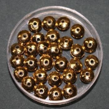 Wachsperlen - Scheiben, 6 x 2 mm, gold