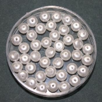 Wachsperlen - Scheiben, 5 x 3 mm, perlweiß