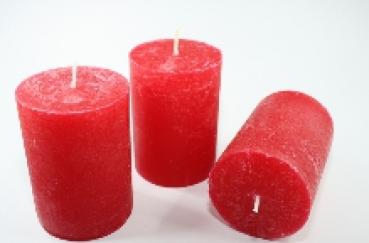 Kerzen, 4er Set, rot