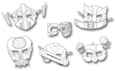 Kindermasken " Weltraum", 6 Motive sort.