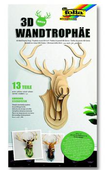 3D Wandtrophäe " Hirsch "