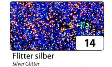 Holo Folie, Flitter Silber, selbstklebend,40cm x 1m