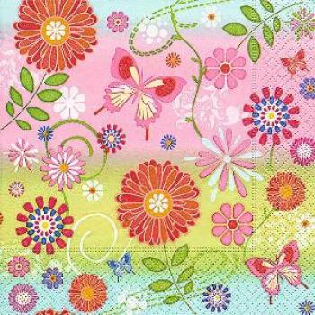 motiv-serviette-blumenmuster