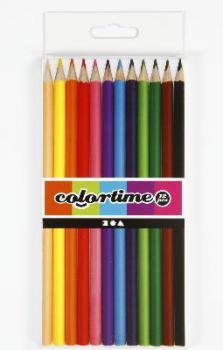 Buntstifte, 12er Set, dreieckig, 3mm von Colortime