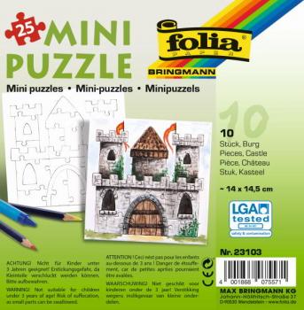 Mini Puzzle Burg, 10 Stück