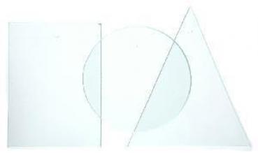 Glasplatte, dreieckig, 8 x 9cm