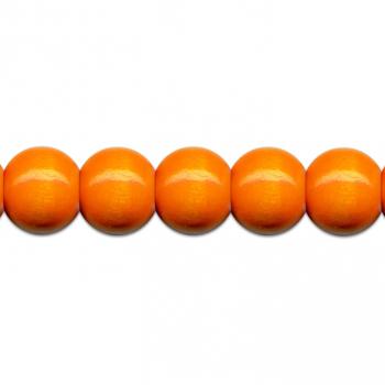 Holzperlen, Orange, 10mm