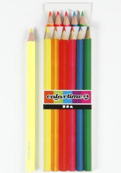 dicke Buntstifte, 6 Stck., 4mm, neon von Colortime