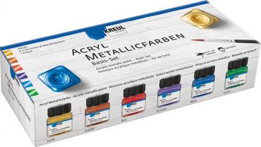 Kreul Acryl-Metallicfarben Basis Set