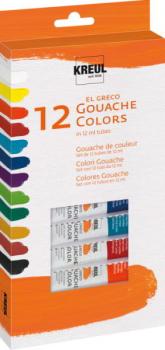 Gouachefarben-Set, 12 x 12 ml Tuben