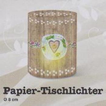 Papier Tischlichter " Holz "