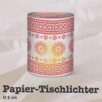 Papier Tischlichter " Stern rot "