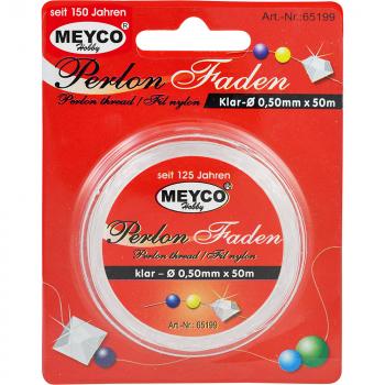 Perlon Faden, klar, 0,50mmx50m