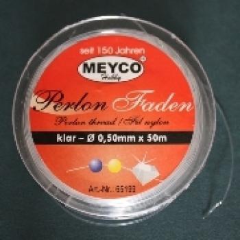 Perlon Faden, klar, 0,50mmx50m