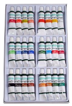 Künstler-Acrylfarben-Set, 24 x 18 ml Tuben