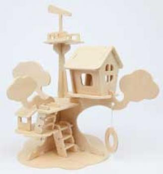 3D Holz-Puzzle Baumhaus