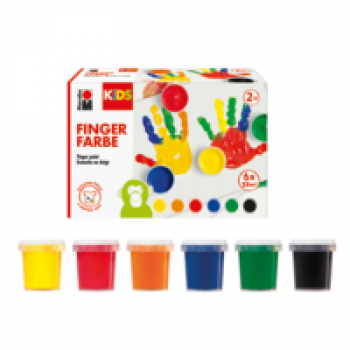 Marabu Kids Fingerfarben 6er Set, je 35 ml