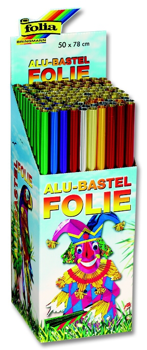 Alu-Bastel-Folie, 50 x 78 cm, doppelseitig kaschie