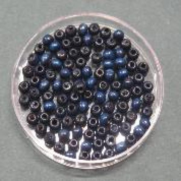 Holzperlen, 3 mm, blau