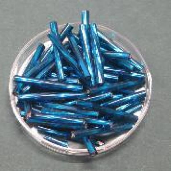 Stiftperlen - Tubes gedreht, 20 x 2,5 mm, blau