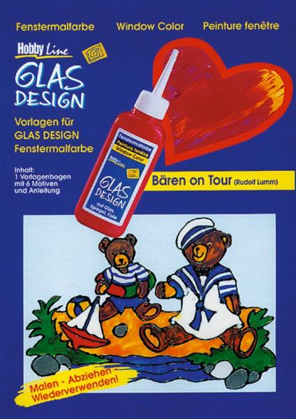 GLAS DESIGN Malvorlagenbogen "Bären on Tour"