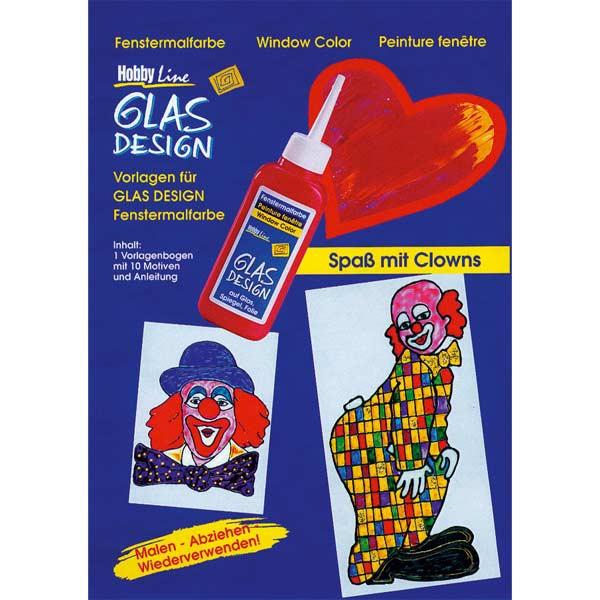 GLAS-DESIGN_Vorlagenbogen_Spaß-mit-Clowns