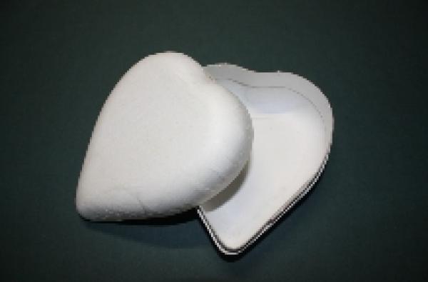 Papierdose Herzform, weiß, ca. 12 cm