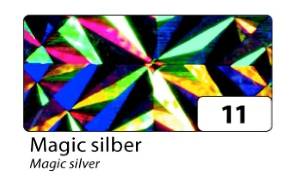Holo Folie, Magic Silber, selbstklebend, 40cm x 1m