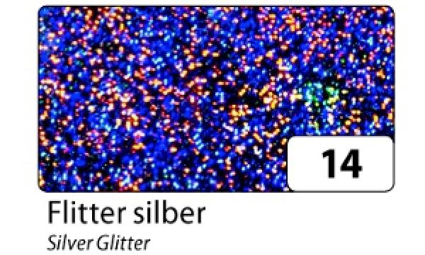 Holo Folie, Flitter Silber, selbstklebend,40cm x 1m