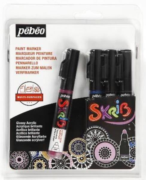 Skribbel-Filzstift, 4mm, 4 Stück