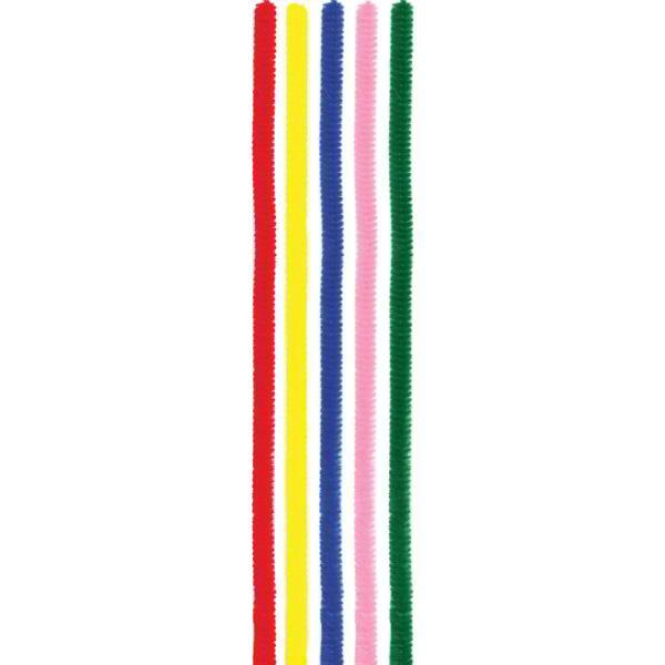 Chenilledraht, ø 8mm, 10 Stück, 5x Farben sort.