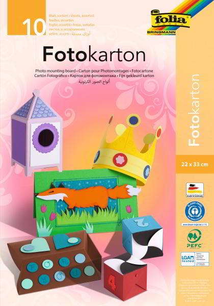 Fotokarton 300 g/qm, 10-farbig sortiert