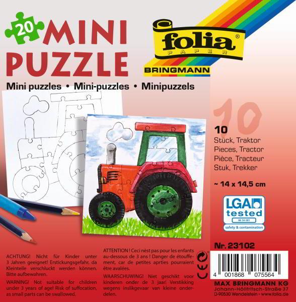 Mini Puzzle Traktor, 10 Stück