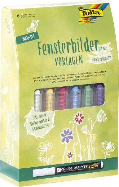 Fensterbilder Vorlagen für die warme Jahreszeit - Maxi-Set