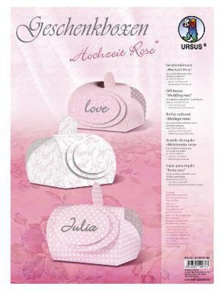 URSUS Geschenkbox "Hochzeit Rose"