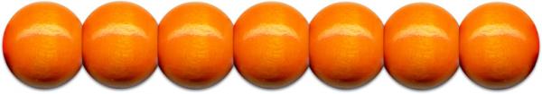 Holzperlen, Orange, 10mm