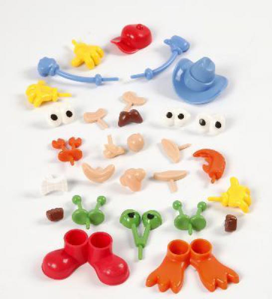 Körperteile aus Plastik, 26tlg.