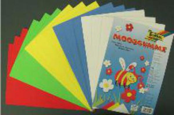 Moosgummi-Set 2 mm, 15 Blatt, 5farbig sortiert