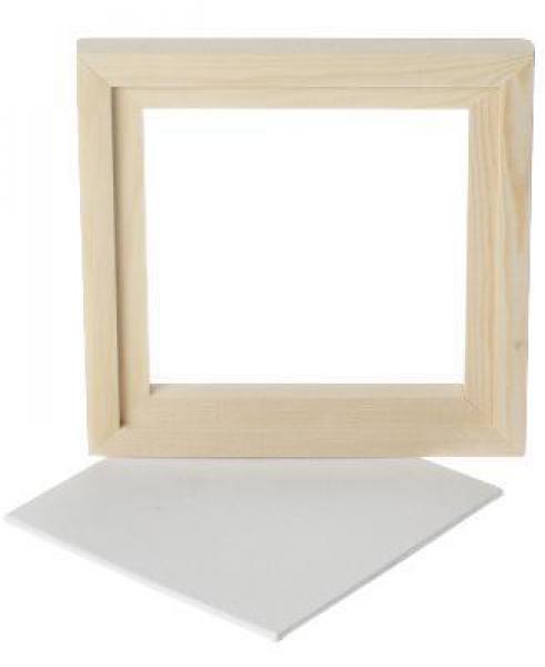 Gerahmte Leinwandplatte, Außenmaße 15,2 x 15,2 cm