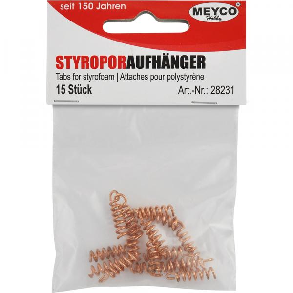 Styroporaufhänger, 15 Stück im Beutel