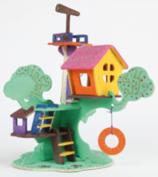 3D Holz-Puzzle Baumhaus