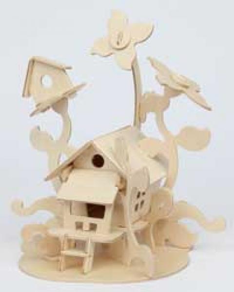 3D Holz-Puzzle Feenhaus