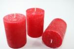 Kerzen, 4er Set, rot